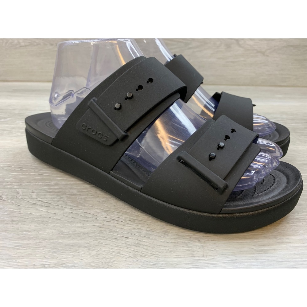 Crocs LiteRide 360 Sandal Women's 10 Black Two Strap Adjustable Slide Shoes